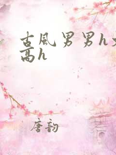 古风男男h文肉高h
