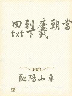 回到唐朝当皇帝txt下载