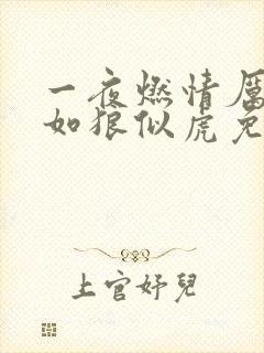 一夜燃情厉先生如狼似虎免费阅读