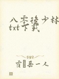 八零后少林方丈txt下载