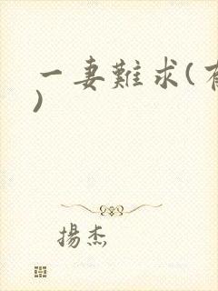 一妻难求(有肉)