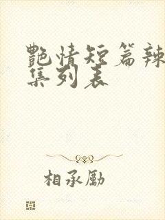 艳情短篇辣文合集列表