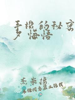 手机的秘密 七夕 悔悟