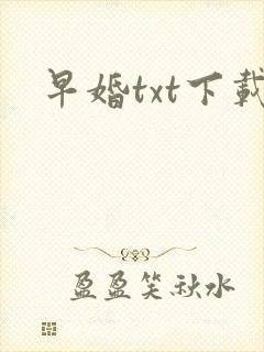 早婚txt下载