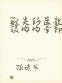 兽夫的巨龙太凶猛肉肉章节