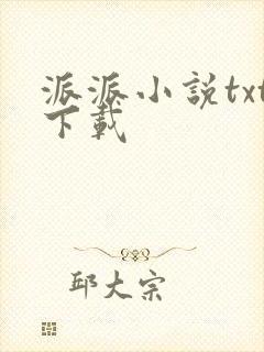 派派小说txt下载