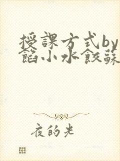 授课方式by肉馅小水饺苏岩