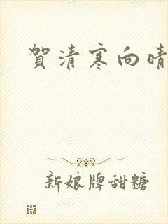 贺清寒向晴小说