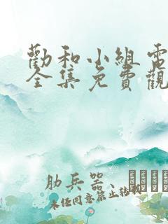 劝和小组电视剧全集免费观看