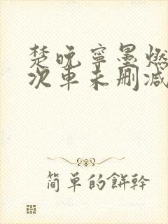 楚晚宁墨燃第一次车未删减