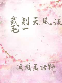 武则天风流艳情毛一