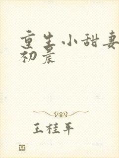 重生小甜妻 慕初晨