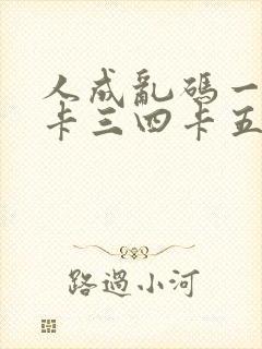 人成乱码一卡二卡三四卡五卡六卡