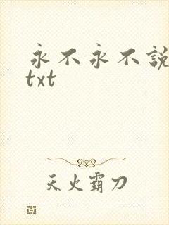 永不永不说再见txt