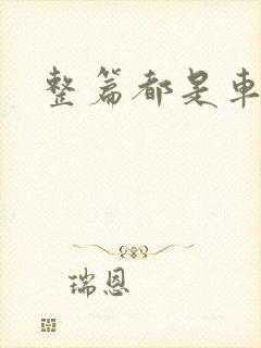 整篇都是车的肉