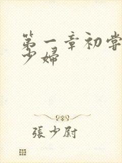 第一章初尝极品少妇