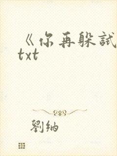 《你再躲试试》txt