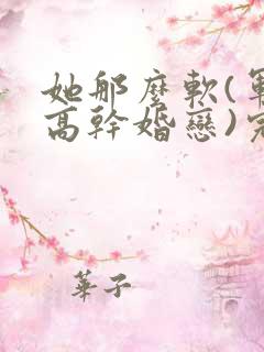 她那么软(军婚高干婚恋)完结