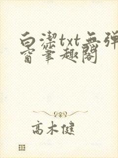 白洁txt无弹窗笔趣阁