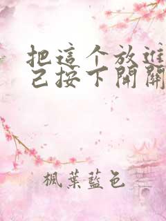 把这个放进去自己按下开关