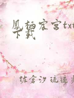 凤栖宸宫txt下载