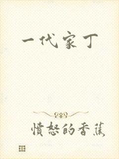 一代家丁