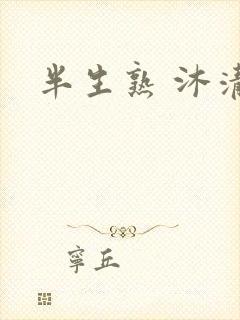 半生熟 沐清雨