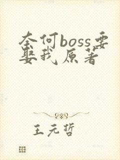 奈何boss要娶我原著