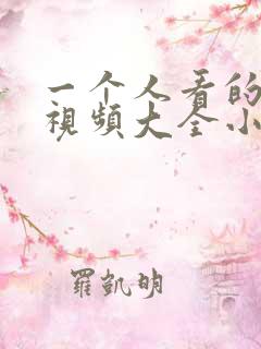 一个人看的免费视频大全小说