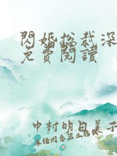 闪婚总裁深深宠免费阅读