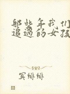 那些年我们一起追过的女孩小说