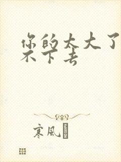 你的太大了我吃不下去