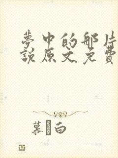 梦中的那片海小说原文免费阅读