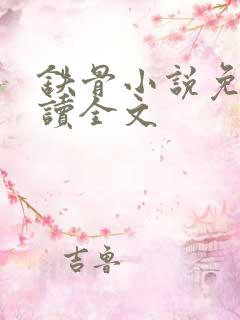 铁骨小说免费阅读全文
