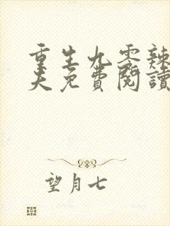 重生九零辣妻撩夫免费阅读