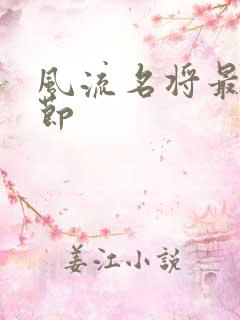 风流名将最新章节