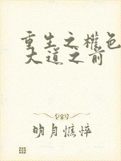 重生之权色巅峰 大道之前