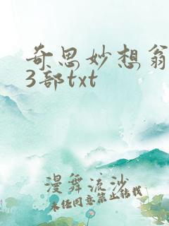 奇思妙想翁乱13部txt