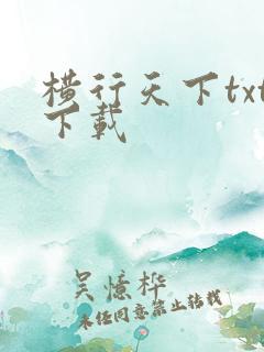 横行天下txt下载