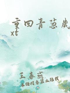 重回青葱岁月txt