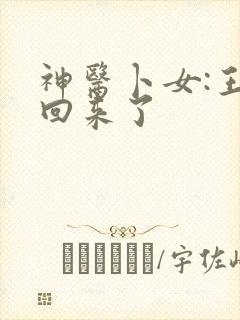 神医卜女:王妃回来了