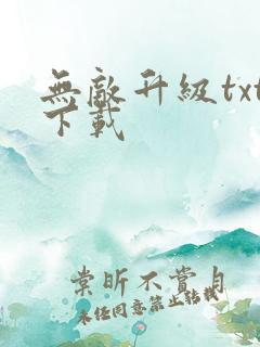 无敌升级txt下载