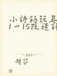 小诗的玩具日记1一15改造计划
