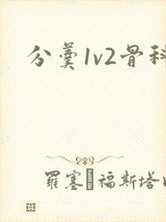 分羹1v2骨科