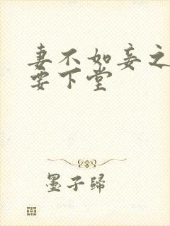 妻不如妾之夫人要下堂