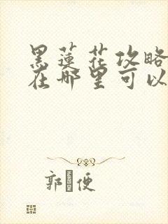 黑莲花攻略手册在哪里可以免费阅读