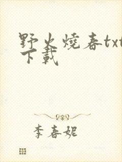 野火烧春txt下载