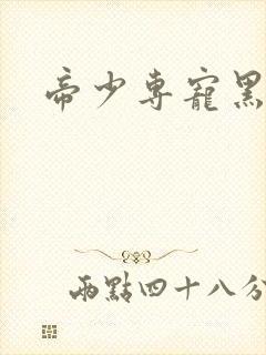 帝少专宠黑道妻