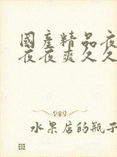 国产精品夜夜春夜夜爽久久小说