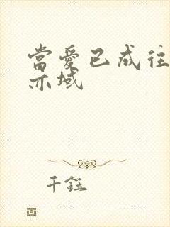 当爱已成往事 亦域
